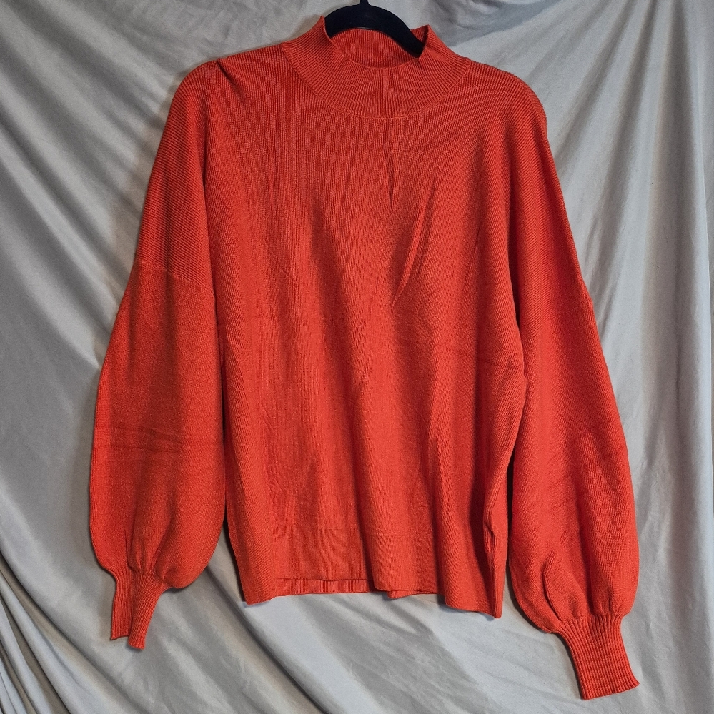 Gentle WarmWomen's Orange Sweater Nwt Large‎